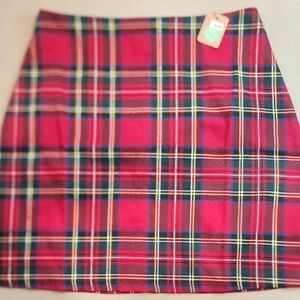 🩶Pink and Red A-Line Mini Skirt for Casual Wear